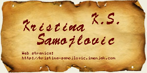 Kristina Samojlović vizit kartica